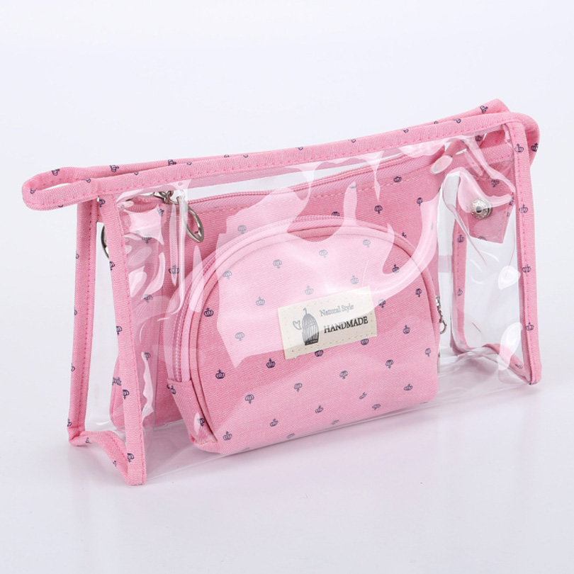 PVC Waterproof Three-piece Makeup Bag Set