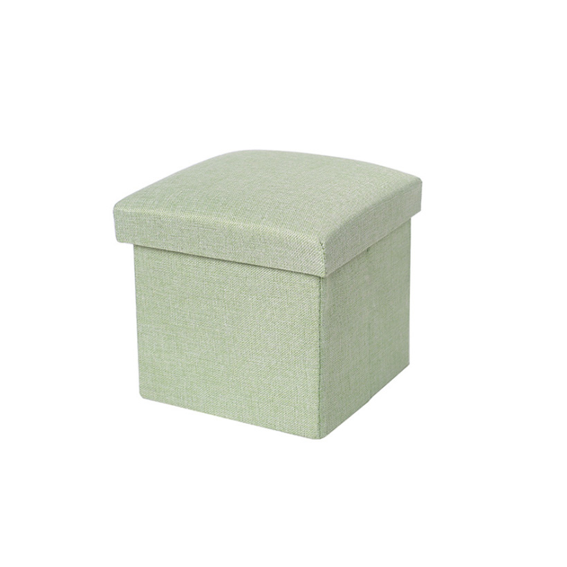 Multifunctional Folding Cotton And Linen Storage Stool