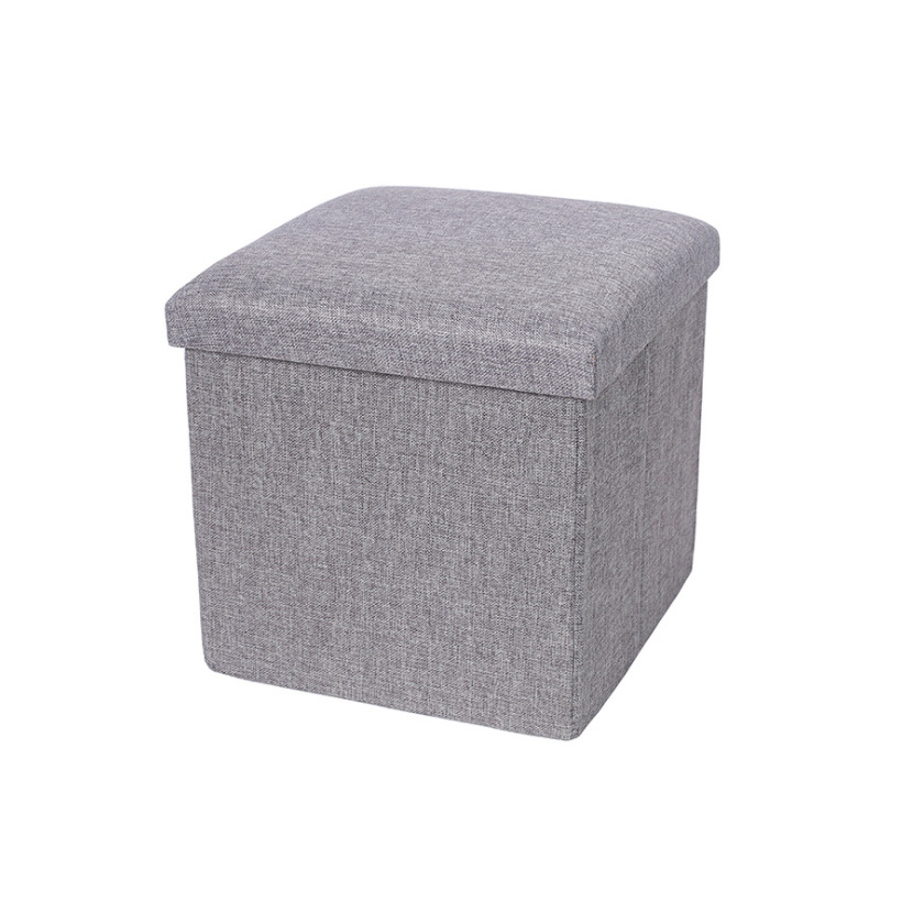 Multifunctional Folding Cotton And Linen Storage Stool