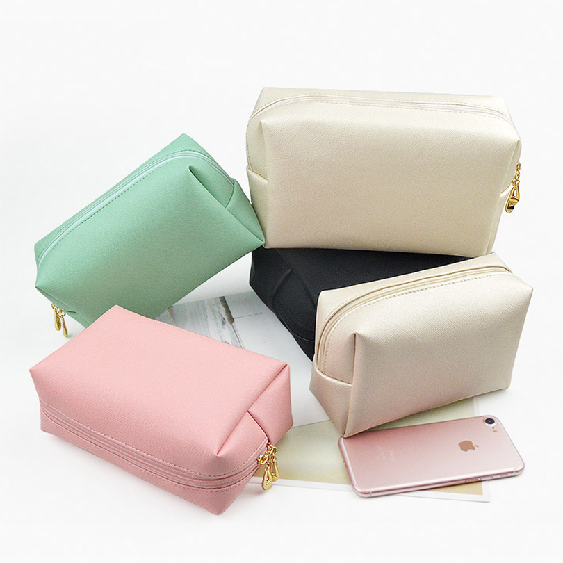 PU Square Waterproof Travel Makeup Bag