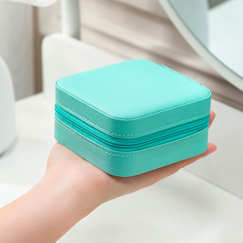 Travel Portable PU Jewel Box Jewelry Storage Box