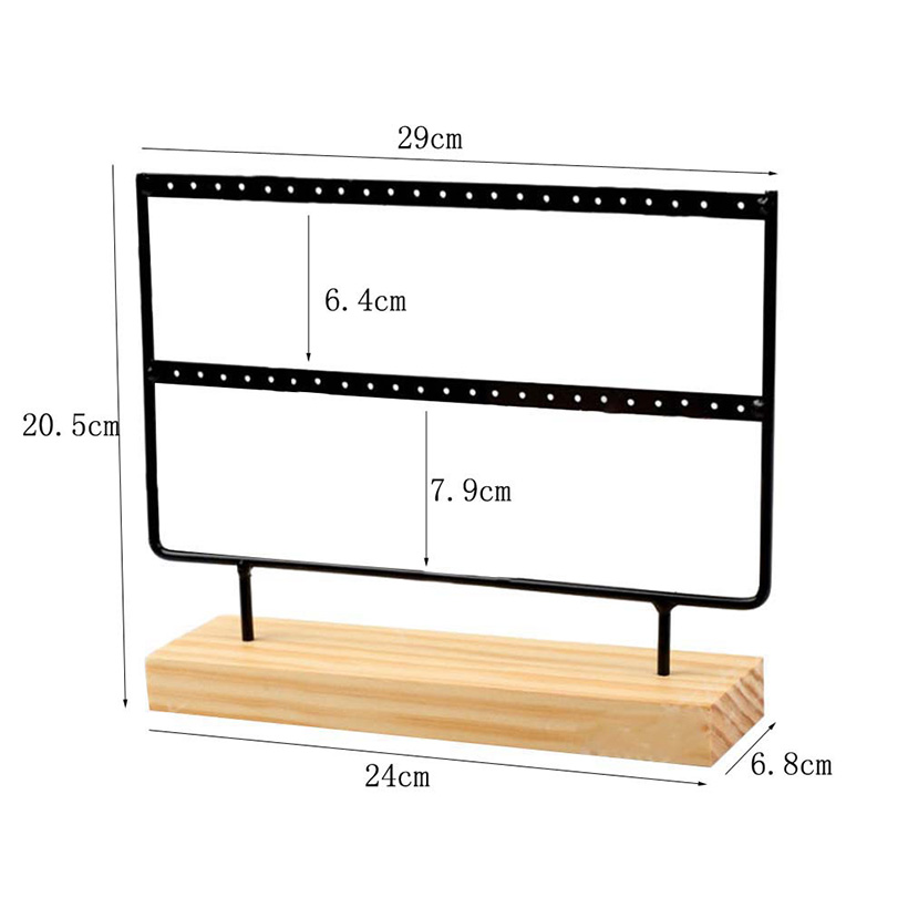 Wooden Base Earring Rack Detachable Jewelry Display Rack