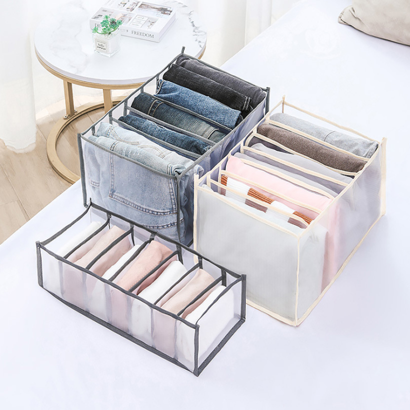 Folding Underwear Grid Storage Bag