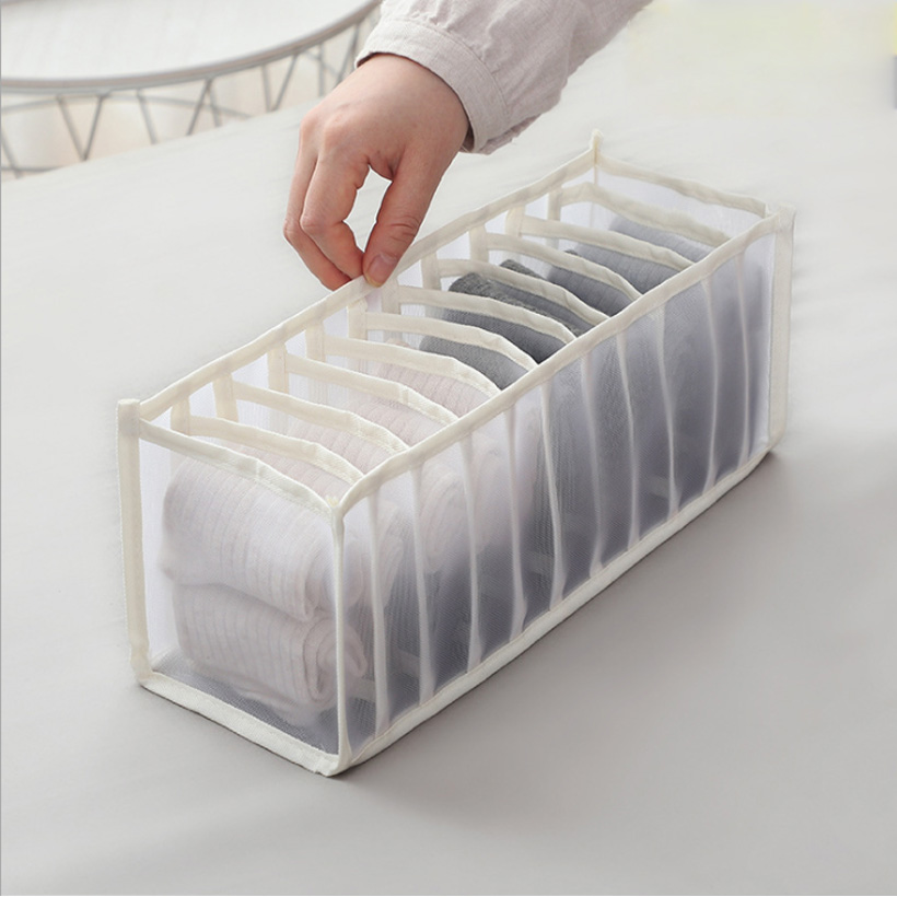 Folding Underwear Grid Storage Bag