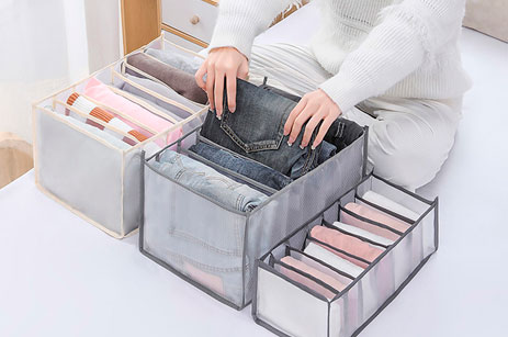 Folding Underwear Grid Storage Bag