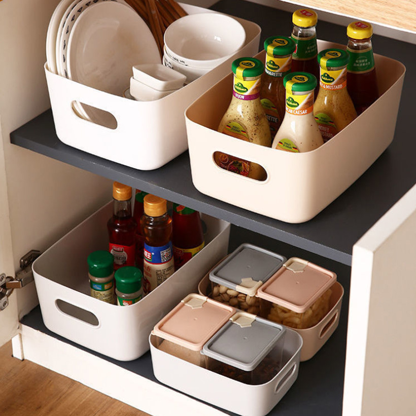 Plastic Household Table Top Storage Basket