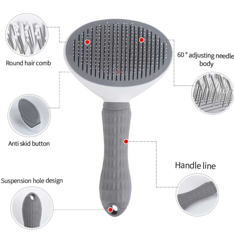 Automatic Cleaning Dog Grooming Brush