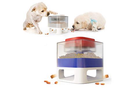 Dog Slow Feeder Automatic Toys Food Catapult Square