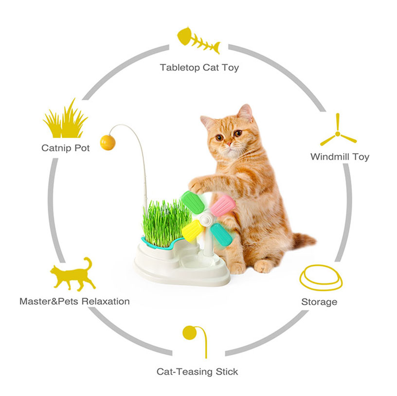 Catgrass Catball Windmill Three-in-one Cat Toy