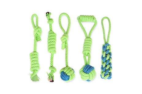 Dog Cotton Rope Toy Molar Tooth Cleaning Bite Rope Set