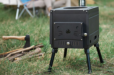 Outdoor cooking stainless camping wood stove