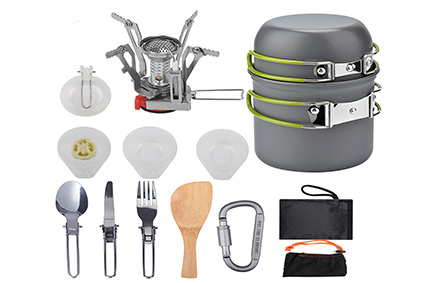 Outdoor Camping Cookware Set Folding Cookset