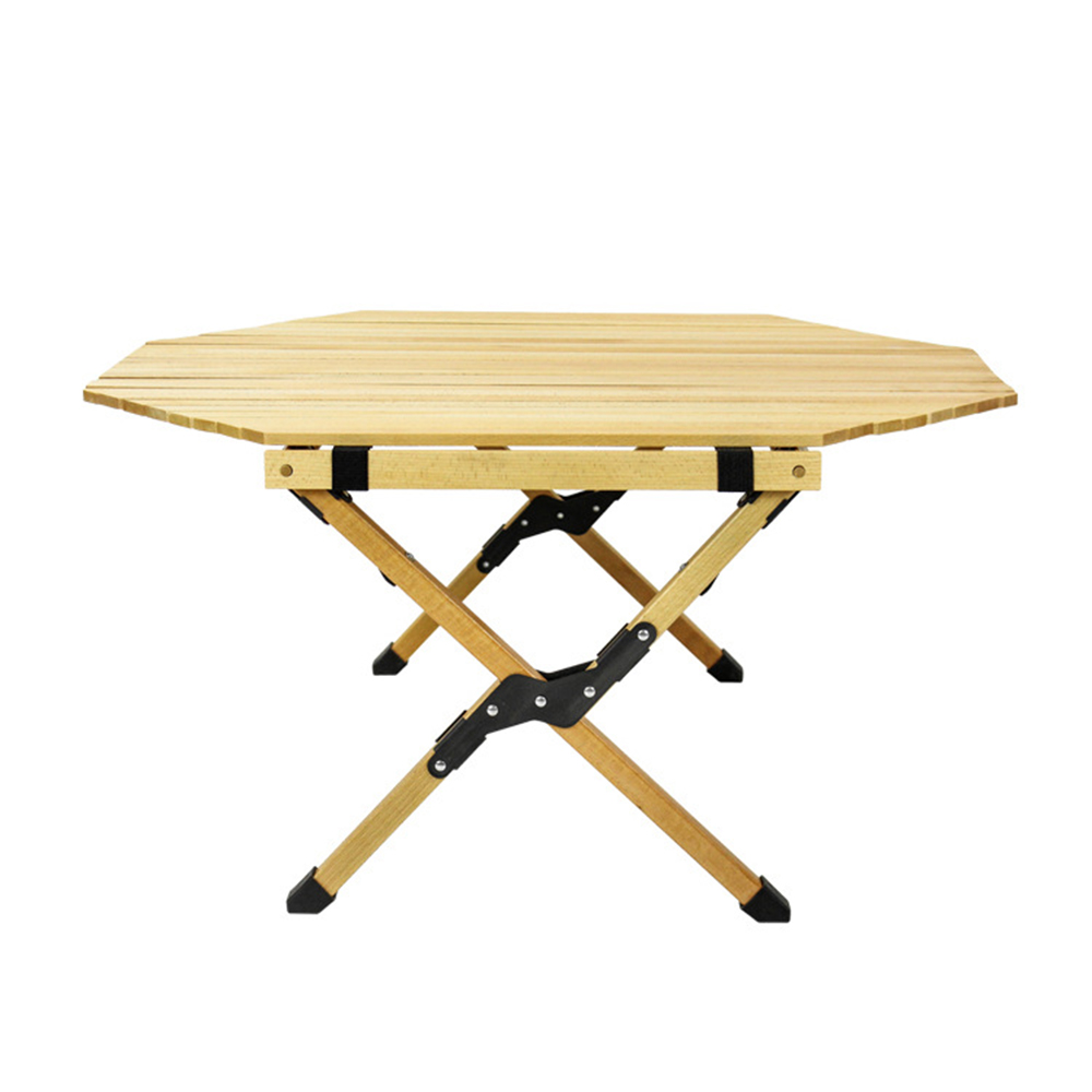 Light beech camping picnic folding table