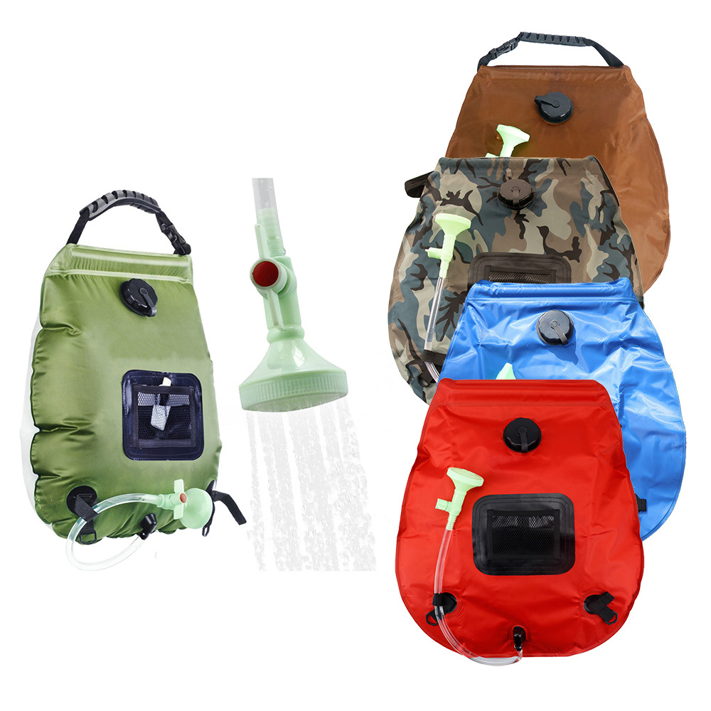 Outdoor hiking camping solar shower bag 