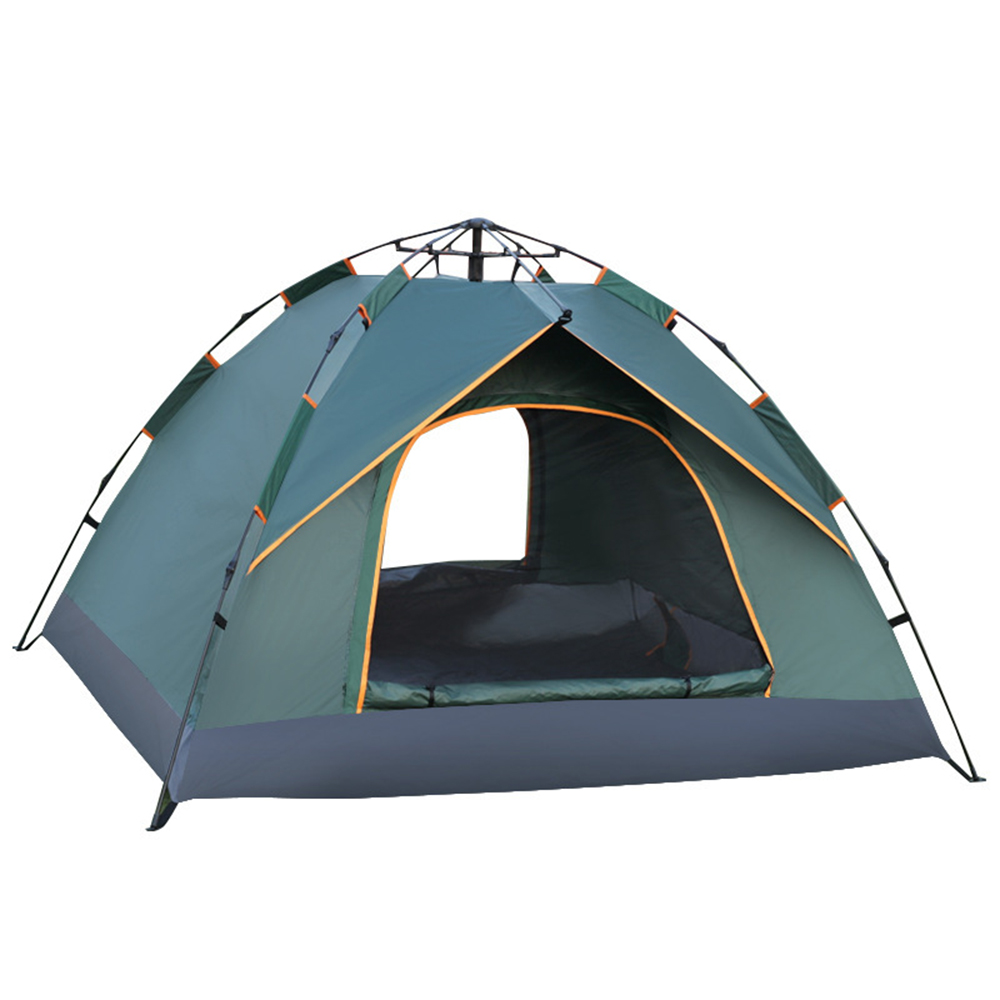 Outdoor automatic enlarged double-layer camping tent