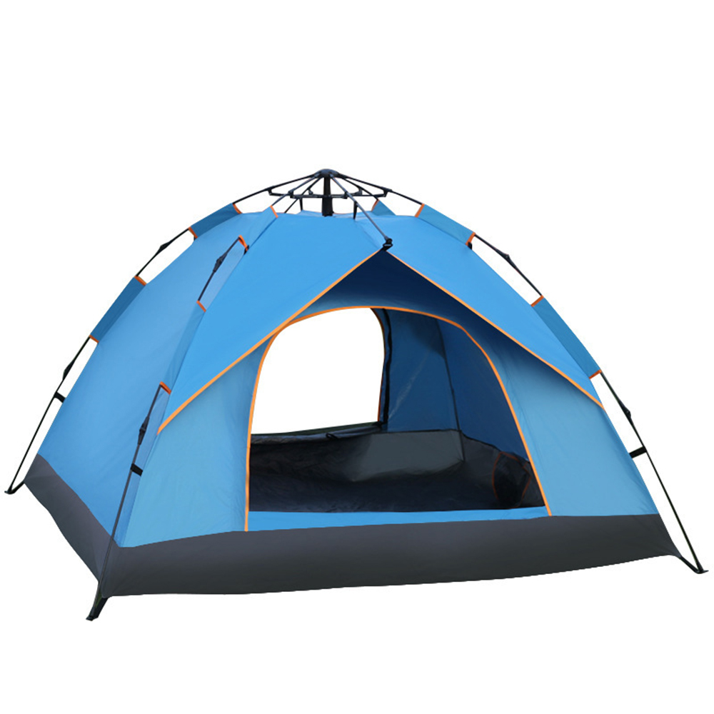 Outdoor automatic enlarged double-layer camping tent