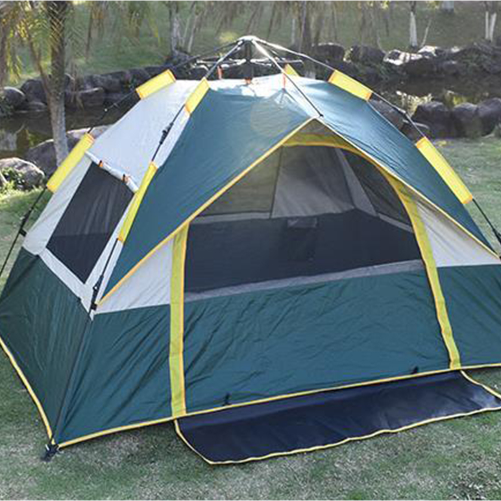Outdoor automatic enlarged double-layer camping tent