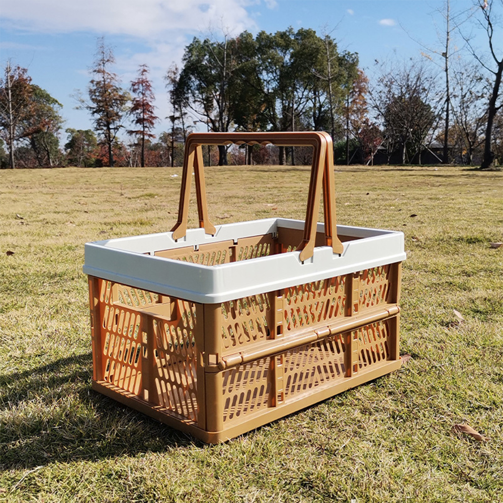 Portable Plastic Folding Outdoor Picnic Basket