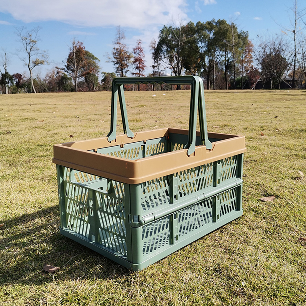 Portable Plastic Folding Outdoor Picnic Basket