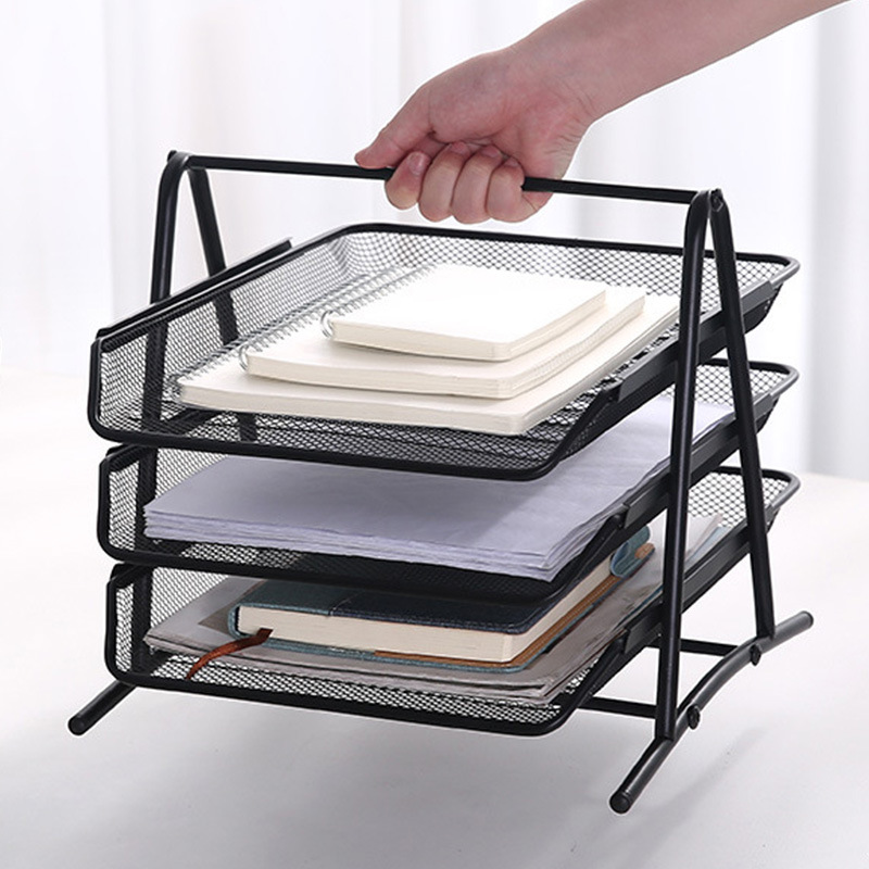32 tier stackable desk file document letter tray 3
