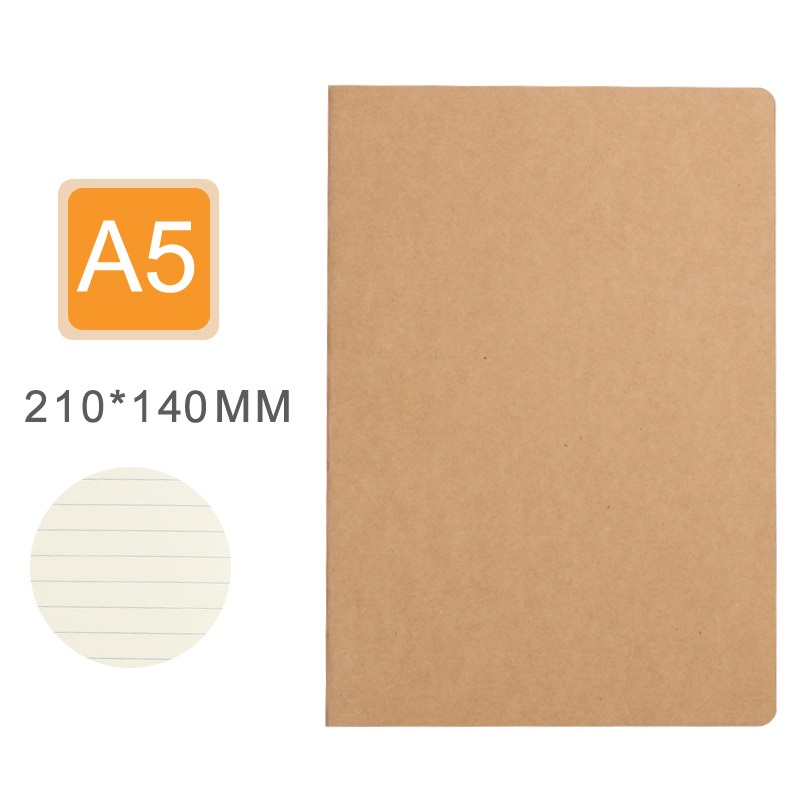 kraft brown cover lined paper notebooks 2