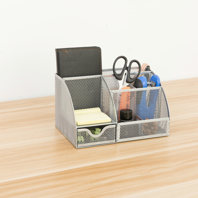 small mesh office supplies and stationary accessories desktop organizer