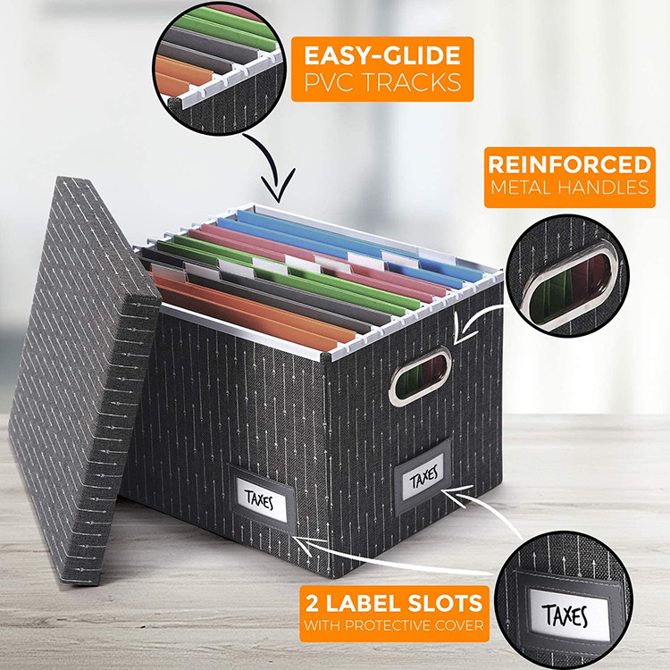 collapsible file storage organizer box 4