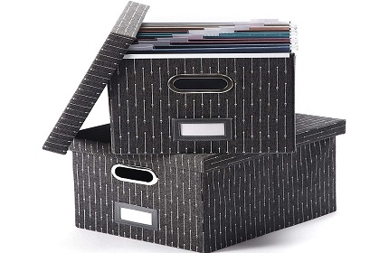 Collapsible File Storage Organizer Box