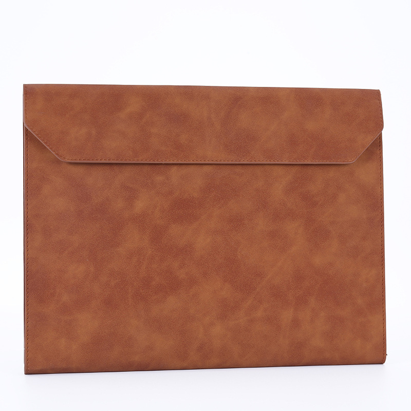 letter size a4 leather storage zipper file bag 4